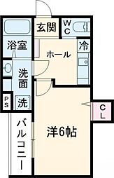 DaliaHY(ダリアエイチワイ) 3階1Kの間取り