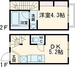 ヴィラ・フェリシア 1階1DKの間取り