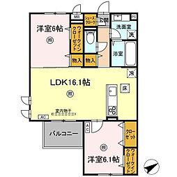 間取図画像 2LDK