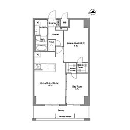 Ｐｒｉｍａ　Ｓｔｅｌｌａ 11階1SLDKの間取り