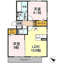 間取図画像 2LDK