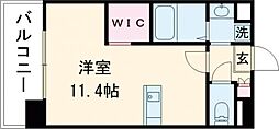 JR豊肥本線 肥後大津駅 徒歩4分の賃貸マンション 9階ワンルームの間取り