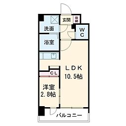 グランフェリーチェ・ナイン 1LDKの間取図画像