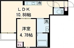 Jack uchisaiwaiI 3階1LDKの間取り