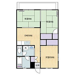 東武伊勢崎線 太田駅 徒歩13分の賃貸マンション 3階3DKの間取り