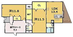 間取図画像 2SLDK
