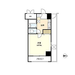 ＭＩＫビル春日町 3階1Kの間取り
