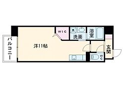 Ｅｓｔ　ｂｌｕｅ 3階ワンルームの間取り