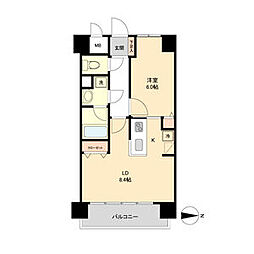 La　Douceur青葉小田原 4階1LDKの間取り
