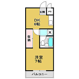 ＬＢ−1 5階1DKの間取り