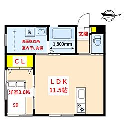 間取図画像 1LDK