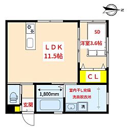間取図画像 1LDK