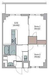 Ｌ’Ｆｏｒｉａ瑞江 5階1SLDKの間取り