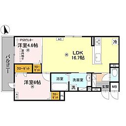 間取図画像 2LDK