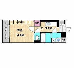 FLOWERWOOD寺家駅前A 1Kの間取図画像