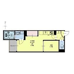 REGALEST R卸町 1階1LDKの間取り