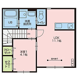 LancheIV(ランシェ4) 201 2階1LDKの間取り