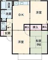 ＯＲコーポ 2階3DKの間取り