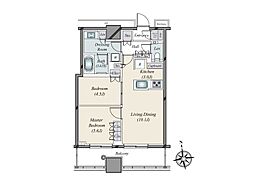 ＷＯＲＬＤ　ＴＯＷＥＲ　ＲＥＳＩＤＥＮＣＥ 25階2LDKの間取り