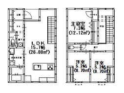 グランメゾンクレスト南蔵王I 1階3LDKの間取り