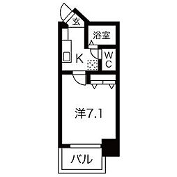 グレイス名駅北 4階1Kの間取り