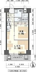 パークサイドレジデンス榴岡 11階1LDKの間取り