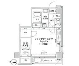 アイルプレミアム押上ノルド 211 2階1LDKの間取り