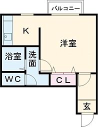 間取図画像 1K