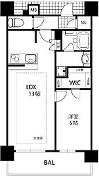 ワコーレ神戸みなと元町 6階1LDKの間取り