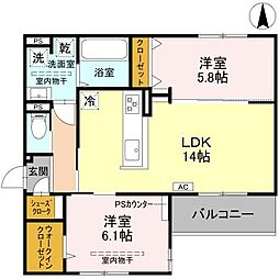 間取図画像 2LDK