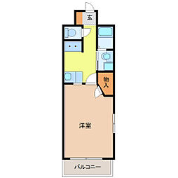 KII-OKASAN B.参番館 3階1Kの間取り