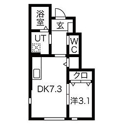 間取図画像 1LDK
