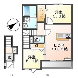 間取図画像 2LDK