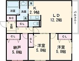 WELL BRIGHT 朝日RESIDENCE 3LDKの間取図画像