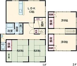 アヴニール元山戸建て 1階4LDKの間取り