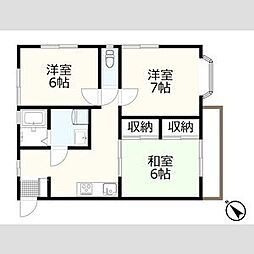ハイツシーマ 2階3DKの間取り