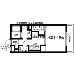 コンテネレッツァ枚方I 1階1Kの間取り