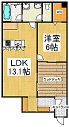 エコリビングステージ上北台　北棟 1階1LDKの間取り
