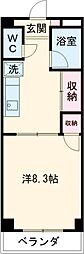 セントラーレ青山21 1Kの間取図画像