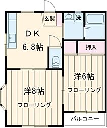 間取図画像 2DK