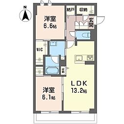 東武伊勢崎線 太田駅 徒歩28分の賃貸マンション 1階2LDKの間取り