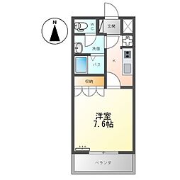ライラック 1Kの間取図画像