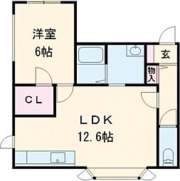 間取図画像 1LDK