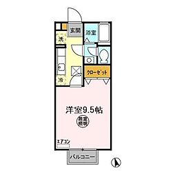 JR常磐線 東海駅 徒歩10分の賃貸アパート 1階1Kの間取り