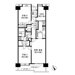北仙台シティプレイス中央館 3階2SLDKの間取り