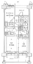 プレシスあすと長町 1SLDKの間取図画像
