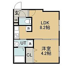 REN FORTO豊平 5階1LDKの間取り