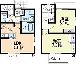 Villa　Sieger(ヴィラ　ジーガー)　Ａ 1階2LDKの間取り