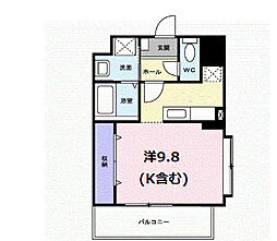 アイ　ヒルズ　スミヨシ 4階ワンルームの間取り
