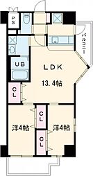 Lion銀山町 7階2LDKの間取り